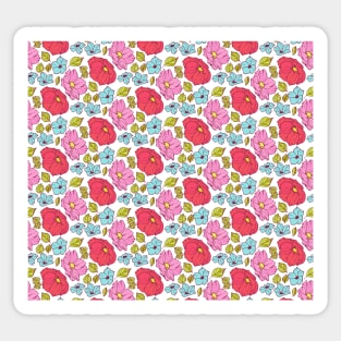 Vintage Colorful Floral Pattern Sticker